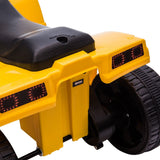 easycomfort easycomfort quad elettrico per bambini atv 6v con fari e clacson velocita 3kmh eta 18 36 mesi 65x40x43cm nero giallo
