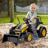 easycomfort easycomfort escavatore cavalcabile per bambini 3 5 anni ruspa giocattolo a batteria 6v con suoni e luci velocita 1 5 2 5 kmh 132cmx62cmx65cm giallo