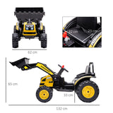 easycomfort easycomfort escavatore cavalcabile per bambini 3 5 anni ruspa giocattolo a batteria 6v con suoni e luci velocita 1 5 2 5 kmh 132cmx62cmx65cm giallo