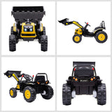 easycomfort easycomfort escavatore cavalcabile per bambini 3 5 anni ruspa giocattolo a batteria 6v con suoni e luci velocita 1 5 2 5 kmh 132cmx62cmx65cm giallo
