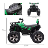 easycomfort easycomfort quad per bambini elettrico 12v con fari e batteria ricaricabile eta 3 5 anni 100x65x73cm verde