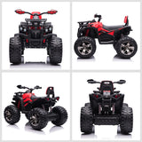 easycomfort easycomfort quad per bambini elettrico 12v con fari e batteria ricaricabile eta 3 5 anni 100x65x73cm rosso