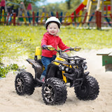 easycomfort easycomfort quad per bambini elettrico 12v con fari e batteria ricaricabile eta 3 5 anni 100x65x73cm giallo