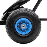 easycomfort easycomfort go kart a pedali per bambini da 5 12 anni con sedile regolabile e ruote in gonfiabili blu