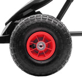 easycomfort easycomfort go kart a pedali per bambini da 5 12 anni con sedile regolabile e ruote in gonfiabili rosso