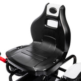 easycomfort easycomfort go kart a pedali per bambini 5 12 anni in plastica e metallo con sedile regolabile e freno a mano 121x58x61 cm