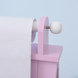 easycomfort easycomfort lavagnetta con cavalletto per bambini 3 in 1 e con rullo fogli di carta in legno rosa