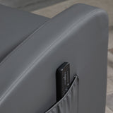 easycomfort easycomfort poltrona relax massaggiante con telecomando e 8 programmi reclinazione e poggiapiedi 68x88x98cm grigio