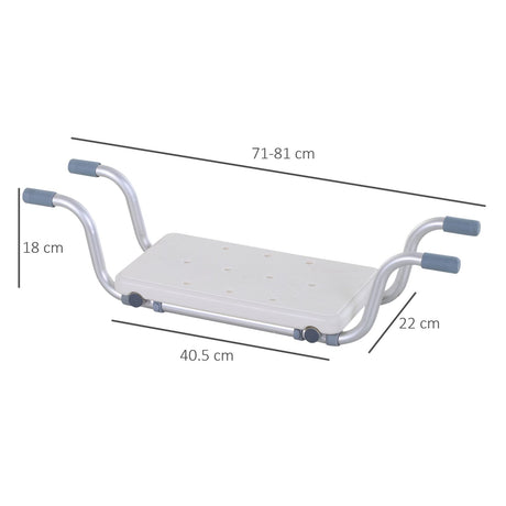 easycomfort easycomfort sedile per vasca in lega di alluminio e plastica sgabello per vasca da bagno larghezza regolabile 73 83cm max carico 150kg ean 8054111840378