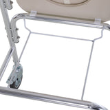 easycomfort easycomfort sedia a rotelle impermeabile con wc seduta in ecopelle 4 ruote vaso rimovibile per anzianidisabili 84x54x96cm ean 8054144133058