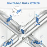 easycomfort easycomfort sgabello per doccia in alluminio con altezza regolabile e piedini antiscivolo a ventosa blu