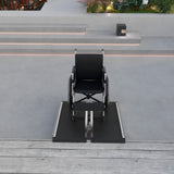 easycomfort easycomfort rampa per sedia a rotelle pieghevole in alluminio con deflettori e adesivi 91x73 6x5 1 cm nero