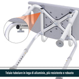 easycomfort easycomfort sedia doccia in alluminio e plastica altezza regolabile 8 livelli ean 8054111842143