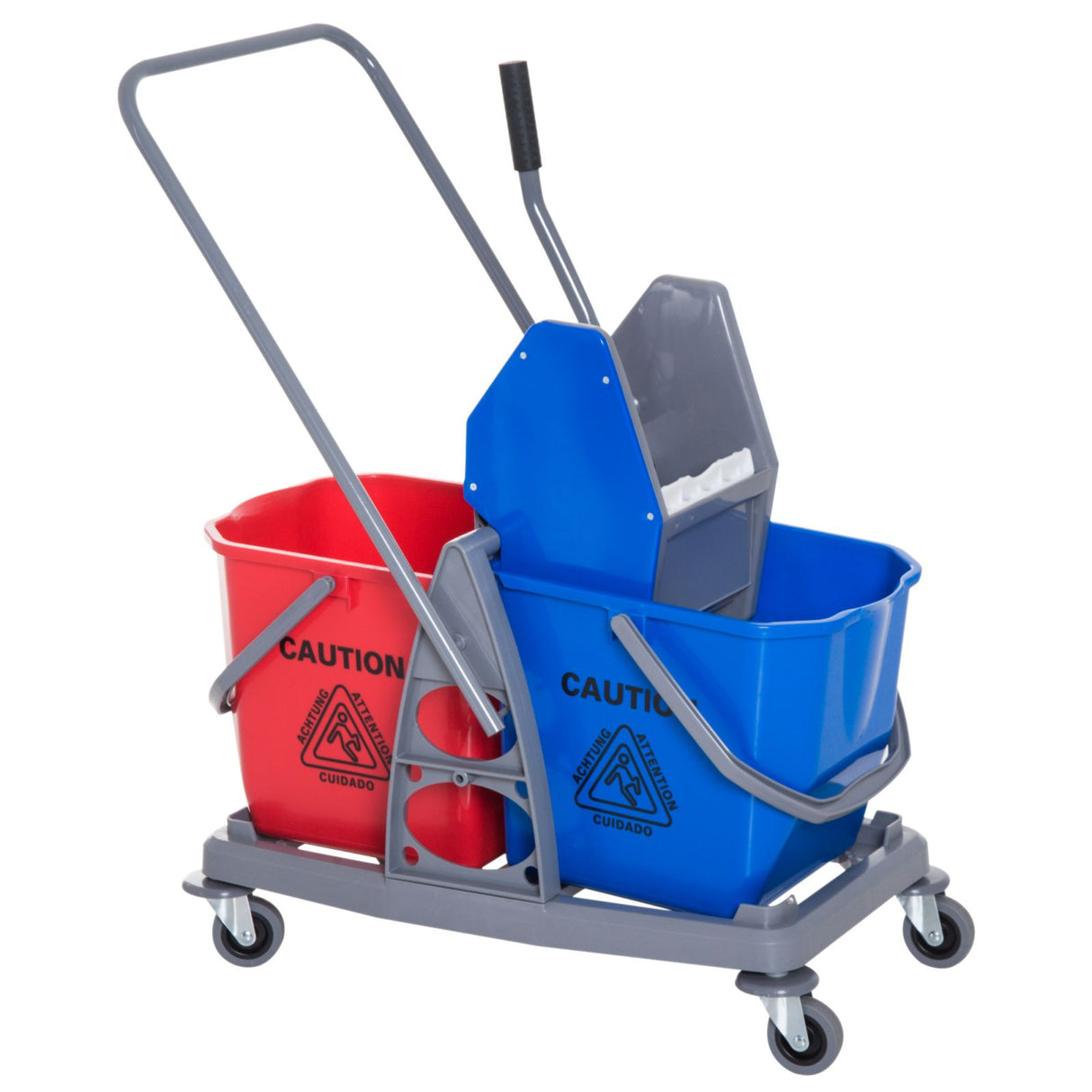 easycomfort easycomfort carrello delle pulizie professionale 2 secchi capacita 25l strizzatore 73 45 92cm ean 8054111848763