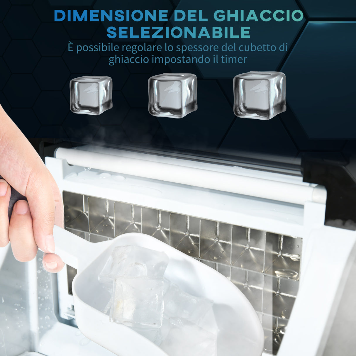 easycomfort easycomfort macchina del ghiaccio da 24 cubetti in 14 18 minuti con dimensione regolabile