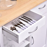 easycomfort easycomfort carrello da cucina classico con cassetti e ruote in legno salvaspazio 89x40x84cm ean 8054144134314