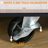 easycomfort easycomfort carrello da cucina multiuso moderno con ruote cassetto anta in legno rovere 765x40x82cm ean 8054144132174