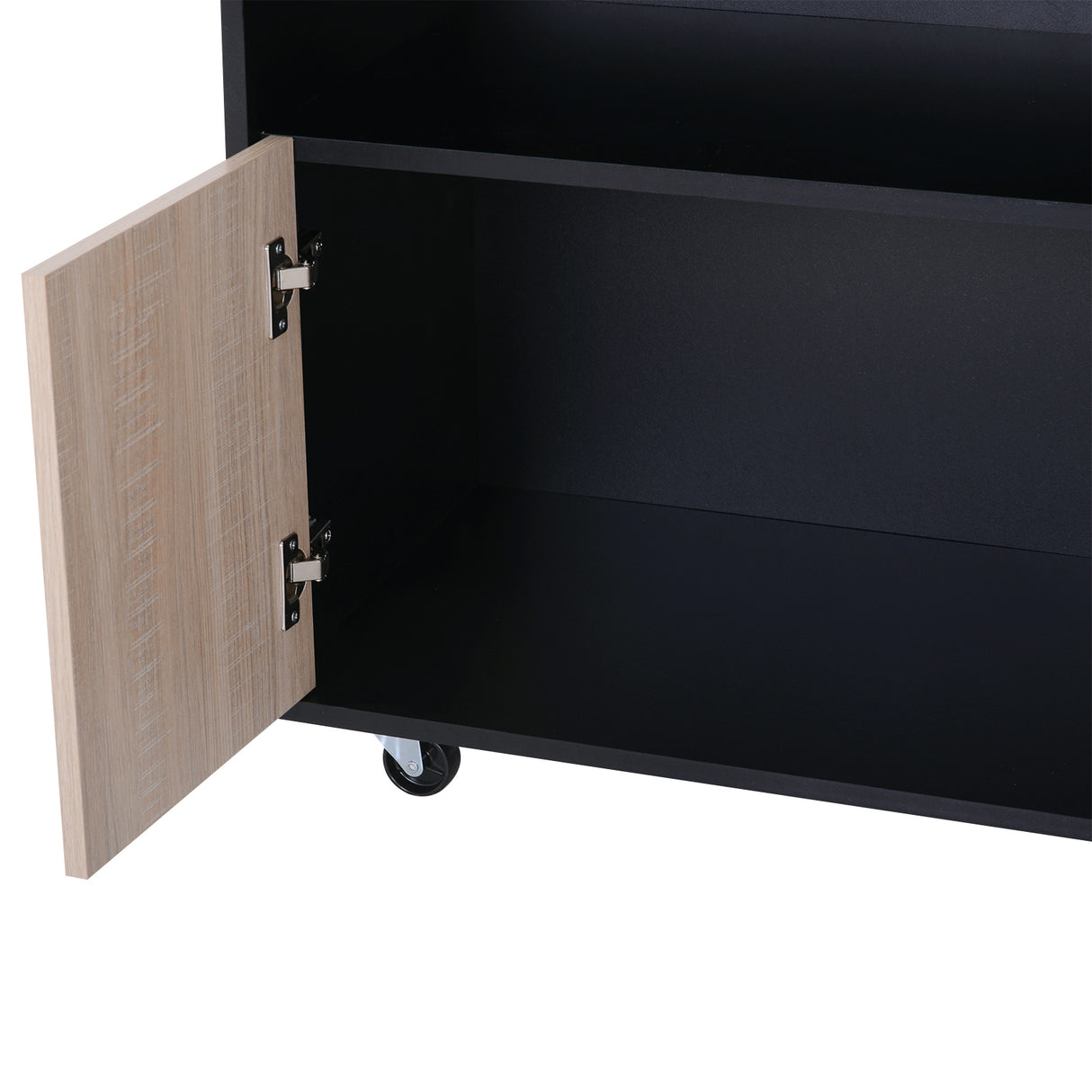 easycomfort easycomfort carrello da cucina multiuso moderno con ruote cassetto anta in legno rovere 765x40x82cm ean 8054144132174