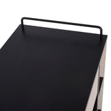easycomfort easycomfort carrello da cucina multiuso moderno con ruote cassetto anta in legno rovere 765x40x82cm ean 8054144132174