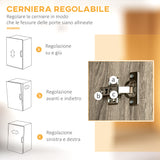 easycomfort easycomfort credenza moderna per cucina o sala da pranzo mobile buffet con armadietti e cassetti in legno grigio 71x41x178cm