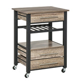 easycomfort easycomfort carrello da cucina portavivande con 3 cassetti e mensola mobiletto multiuso in legno truciolare 60x50x84 5cm quercia