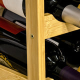 easycomfort easycomfort scaffale portabottiglie vino a 4 livelli per 16 bottiglie in legno di bambu 43x23 5x38cm