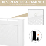 easycomfort copritermosifone in legno a griglia bianco 151.5x82x19cm