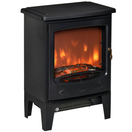 easycomfort camino elettrico da terra con effetto fiamma temperatura regolabile copertura 15 20m nero
