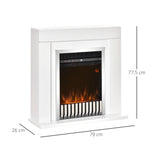 easycomfort easycomfort camino elettrico da terra con effetto fiamma realistico timer e telecomando 1000w e 2000w 79x26x77 5cm bianco e nero