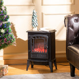easycomfort camino elettrico con effetto fiamma temperatura regolabile copertura 20 25m nero
