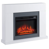 easycomfort easycomfort camino elettrico a parete con led effetto fiamma e timer copertura 37m 2000w bianco