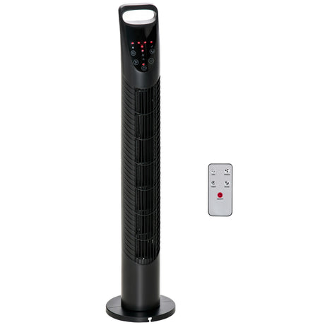 easycomfort easycomfort ventilatore a colonna con telecomando fino a 5m oscillante 70 con 3 modalita e 3 velocita timer 7 5h 40w nero 18x78 5cm