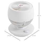 easycomfort easycomfort ventilatore da tavolo 3 velocita oscillazione 70 e inclinazione 90 27x27x34cm bianco e nero