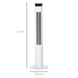 easycomfort ventilatore a colonna con 3 velocita e 4 modalita timer di 12h pannello led e telecomando bianco