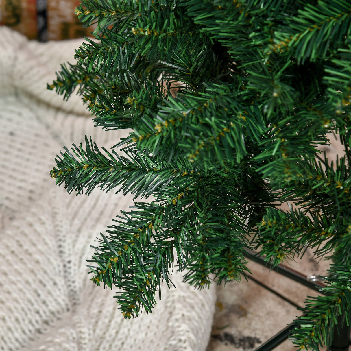easycomfort easycomfort albero di natale artificiale slim 210cm con 631 rami supporto in metallo