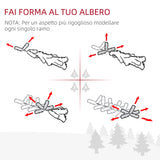 easycomfort easycomfort albero di natale artificiale gigante 150cm realistico decorazione di natale con 440 rami base pieghevole e rimovibile