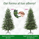 easycomfort easycomfort albero di natale artificiale gigante 210cm realistico decorazione di natale con 934 rami base pieghevole e rimovibile
