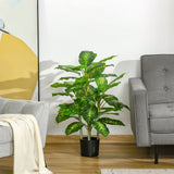 easycomfort pianta artificiale sempreverde con vaso 17x14.5 cm nero per interni ed esterni altezza pianta 95 cm
