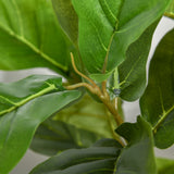 easycomfort ficus artificiale 130cm per interni ed esterni pianta artificiale realistica con 78 foglie