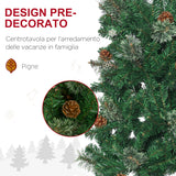 easycomfort easycomfort albero di natale alto 195cm realistico con pigne decorative e 556 rami verde