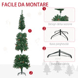 easycomfort easycomfort albero di natale alto 195cm realistico con pigne decorative e 556 rami verde