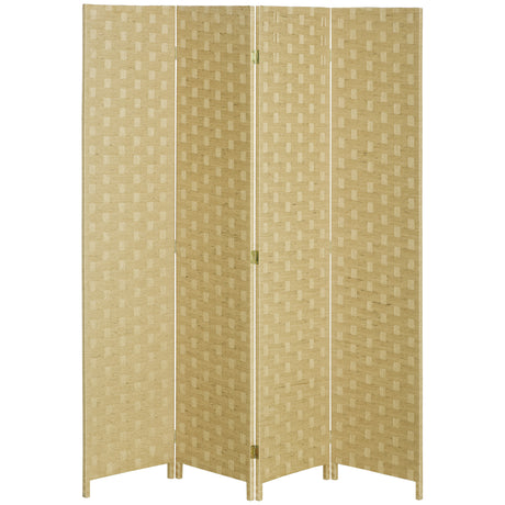 easycomfort easycomfort paravento separe da interno a 4 ante in legno pieghevole e salvaspazio altezza 170cm marrone