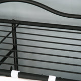 easycomfort easycomfort armadio guardaroba appendiabiti con 5 ripiani e 2 tende 84 x 42 x 158 5cm in metallo nero con decori a fiori ean 8054144139487