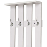 easycomfort easycomfort scarpiera con appendiabiti a combinazione per ingresso e camera da letto legno 100x32x187cm bianco
