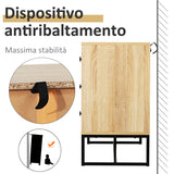 easycomfort easycomfort cassettiera camera da letto con 6 cassetti motivo a onde stile vintage mobile con cassetti design scandinavo combinazione di mdf e di pannello truciolare 120x39 5x71cm ean 8054144135779