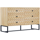 easycomfort easycomfort cassettiera camera da letto con 6 cassetti motivo a onde stile vintage mobile con cassetti design scandinavo combinazione di mdf e di pannello truciolare 120x39 5x71cm ean 8054144135779
