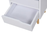 easycomfort easycomfort comodino salvaspazio dal design moderno in legno bianco piccola cassettiera camera da letto con 2 cassetti e piedini in legno di pino 33 x 28 x 42cm ean 8054111845014