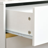 easycomfort easycomfort comodino moderno con 2 cassetti in truciolato e gambe in legno di pino 50lx40px50 5a cm bianco