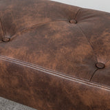 easycomfort easycomfort panca fondoletto e da ingresso imbottita con rivestimento in pu 114x38x42cm marrone
