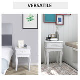 easycomfort easycomfort comodino con cassetto in legno bianco 40x35x60cm ean 8054111842914